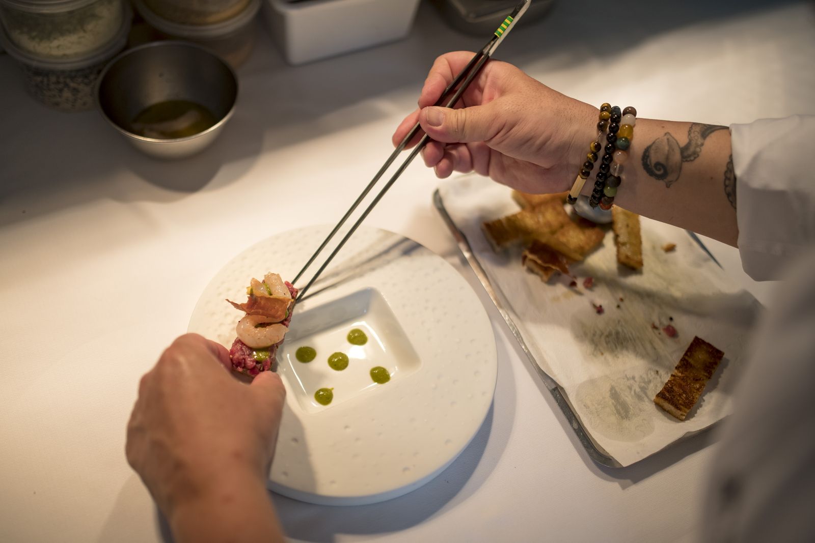 Sopa de Culi de Camarões — empratamento